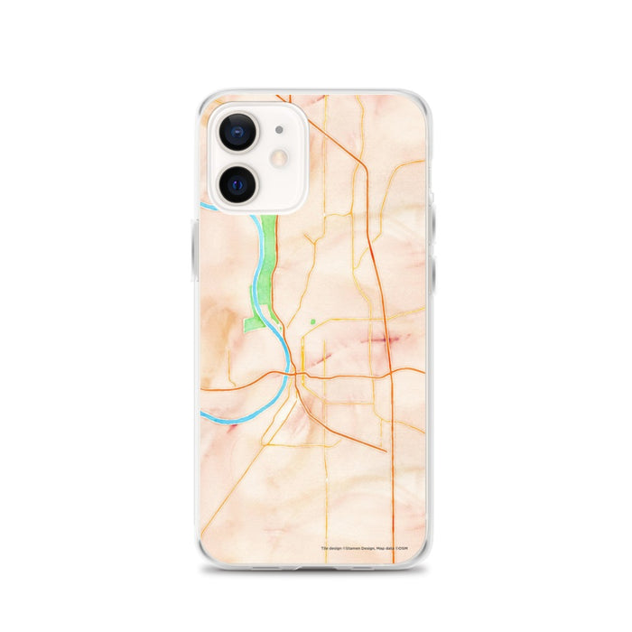 Custom Saint Joseph Missouri Map iPhone 12 Phone Case in Watercolor