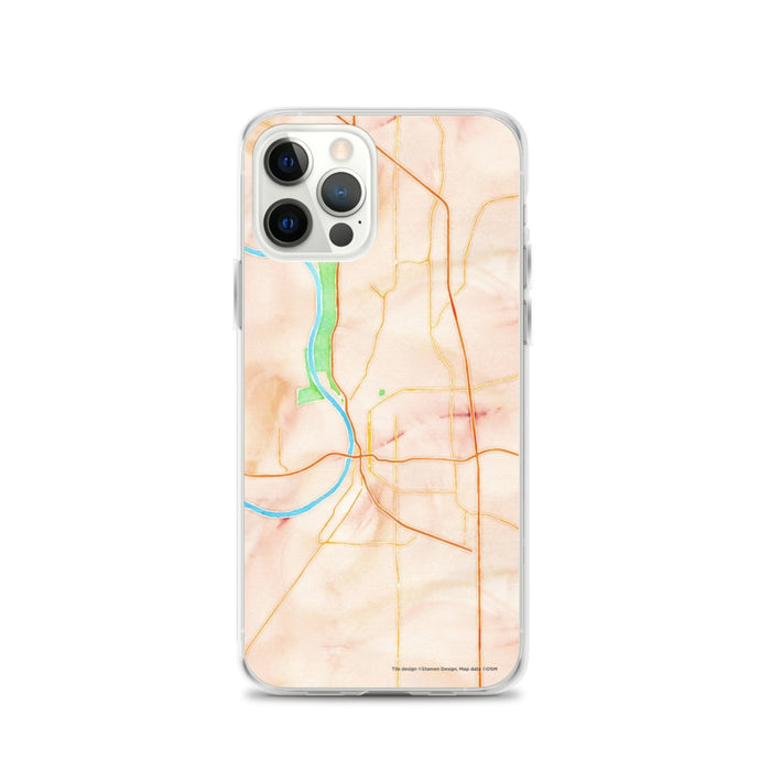 Custom Saint Joseph Missouri Map iPhone 12 Pro Phone Case in Watercolor