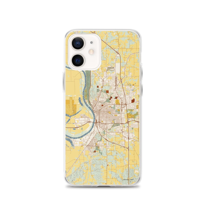 Custom Saint Joseph Missouri Map iPhone 12 Phone Case in Woodblock