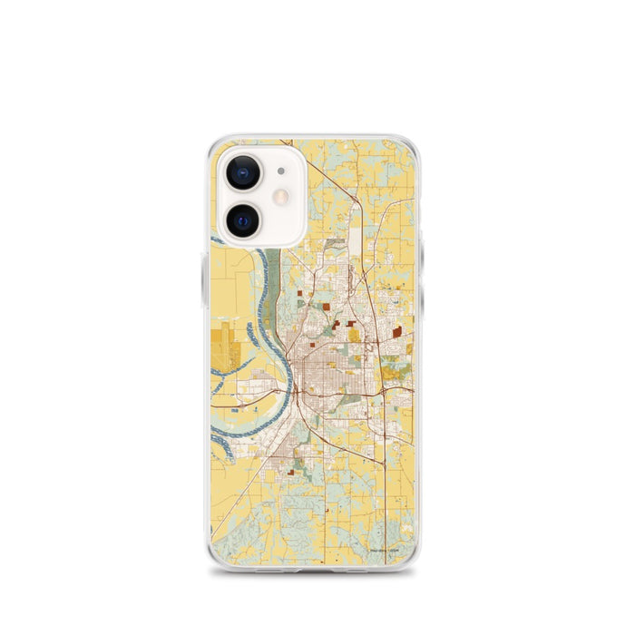 Custom Saint Joseph Missouri Map iPhone 12 mini Phone Case in Woodblock