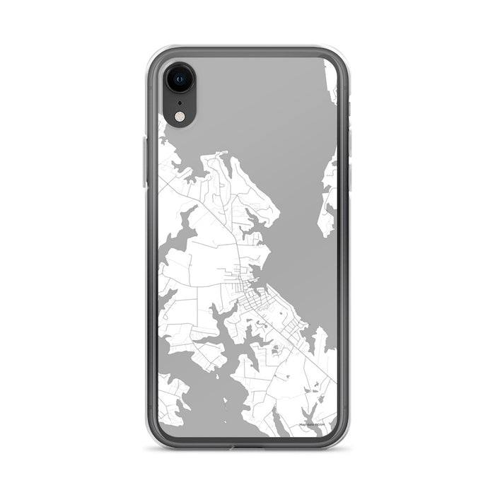 Custom iPhone XR Saint Michaels Maryland Map Phone Case in Classic