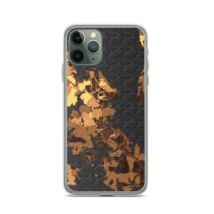 Custom iPhone 11 Pro Saint Michaels Maryland Map Phone Case in Ember