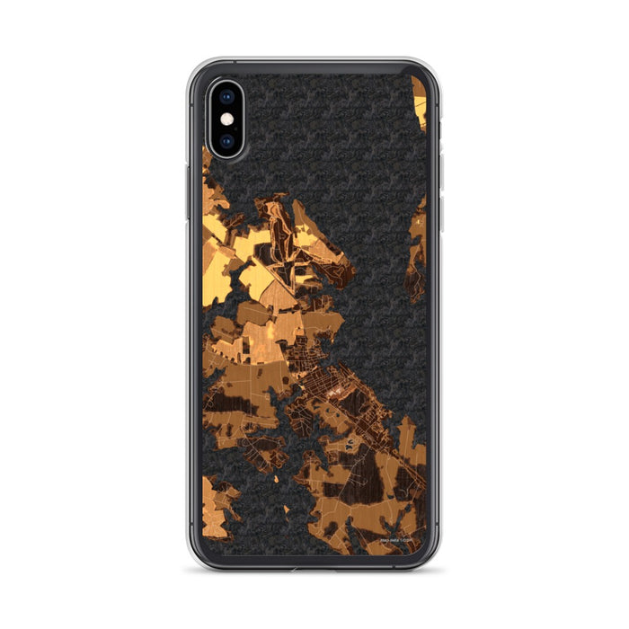 Custom iPhone XS Max Saint Michaels Maryland Map Phone Case in Ember