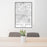 24x36 Saint Paul Minnesota Map Print Portrait Orientation in Classic Style Behind 2 Chairs Table and Potted Plant