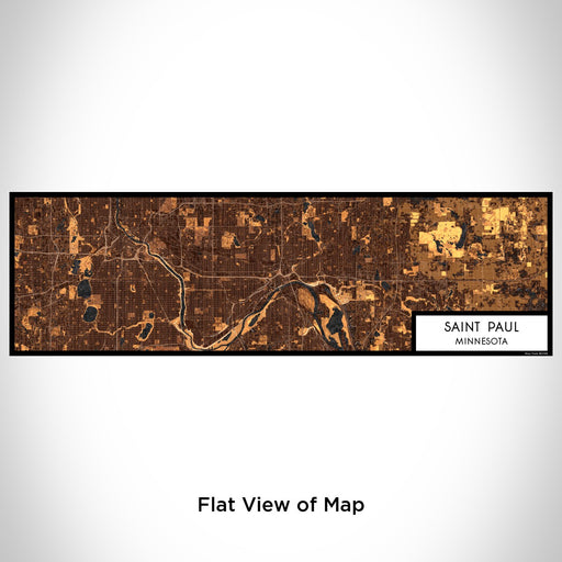 Flat View of Map Custom Saint Paul Minnesota Map Enamel Mug in Ember