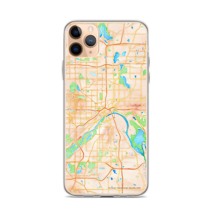 Custom Saint Paul Minnesota Map Phone Case in Watercolor