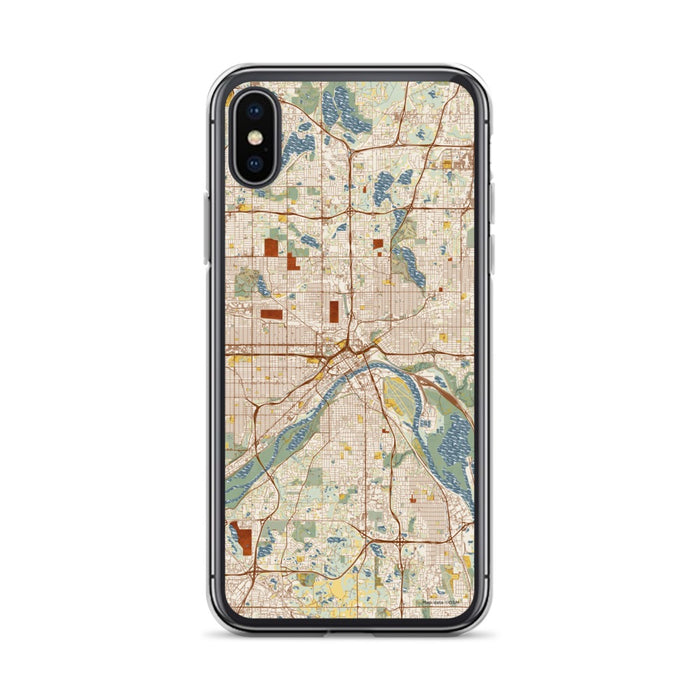 Custom Saint Paul Minnesota Map Phone Case in Woodblock
