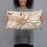 Person holding 20x12 Custom Saint Paul Minnesota Map Throw Pillow in Woodblock