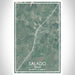 Salado Texas Map Print Portrait Orientation in Afternoon Style With Shaded Background