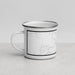 Left View Custom Salado Texas Map Enamel Mug in Classic