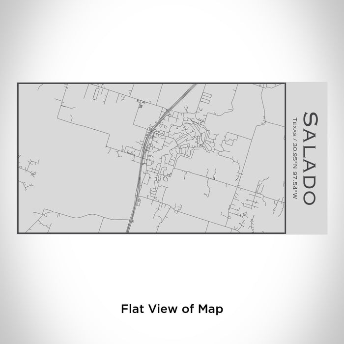 Rendered View of Salado Texas Map Engraving on 17oz Stainless Steel Insulated Cola Bottle