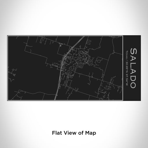 Rendered View of Salado Texas Map Engraving on 17oz Stainless Steel Insulated Cola Bottle in Black
