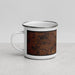 Left View Custom Salado Texas Map Enamel Mug in Ember