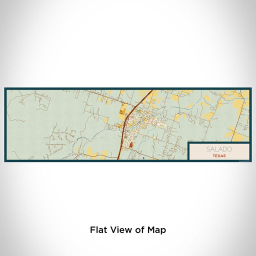 Flat View of Map Custom Salado Texas Map Enamel Mug in Woodblock