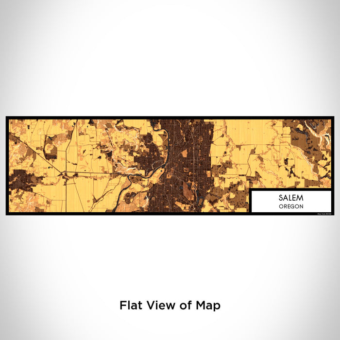 Flat View of Map Custom Salem Oregon Map Enamel Mug in Ember
