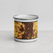 Front View Custom Salem Oregon Map Enamel Mug in Ember