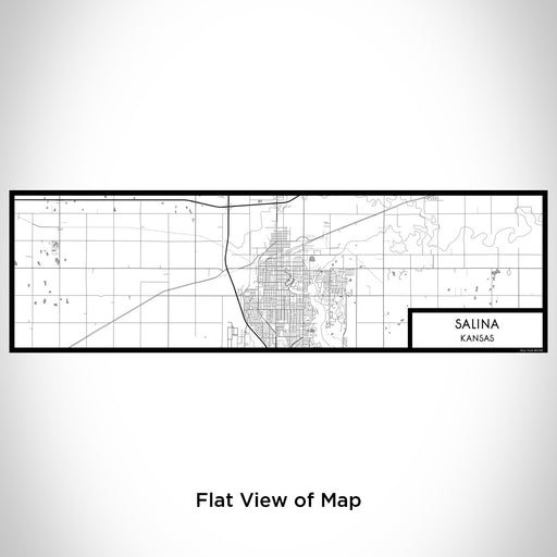 Flat View of Map Custom Salina Kansas Map Enamel Mug in Classic