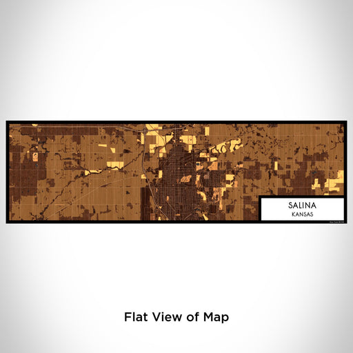 Flat View of Map Custom Salina Kansas Map Enamel Mug in Ember