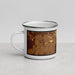 Left View Custom Salina Kansas Map Enamel Mug in Ember