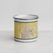 Front View Custom Salina Kansas Map Enamel Mug in Woodblock
