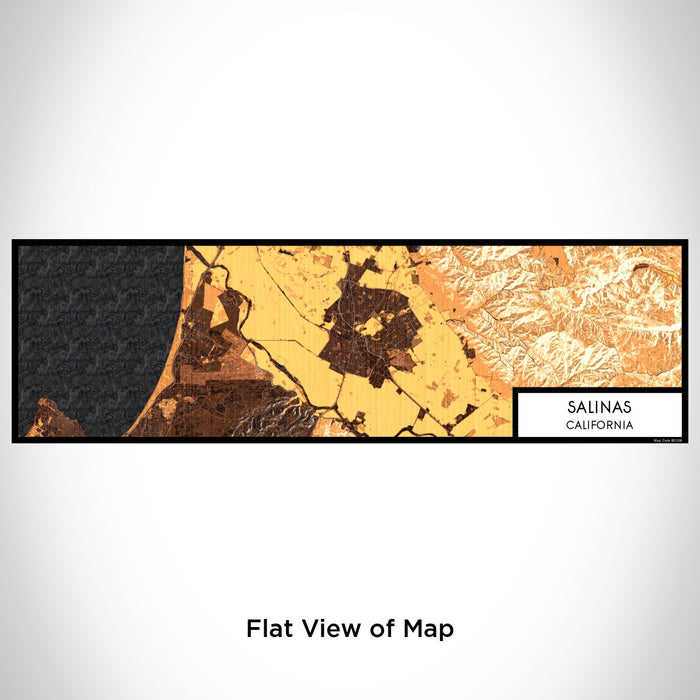 Flat View of Map Custom Salinas California Map Enamel Mug in Ember