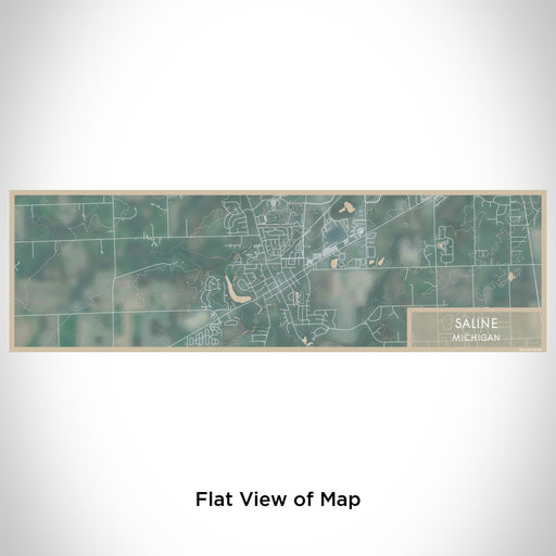 Flat View of Map Custom Saline Michigan Map Enamel Mug in Afternoon