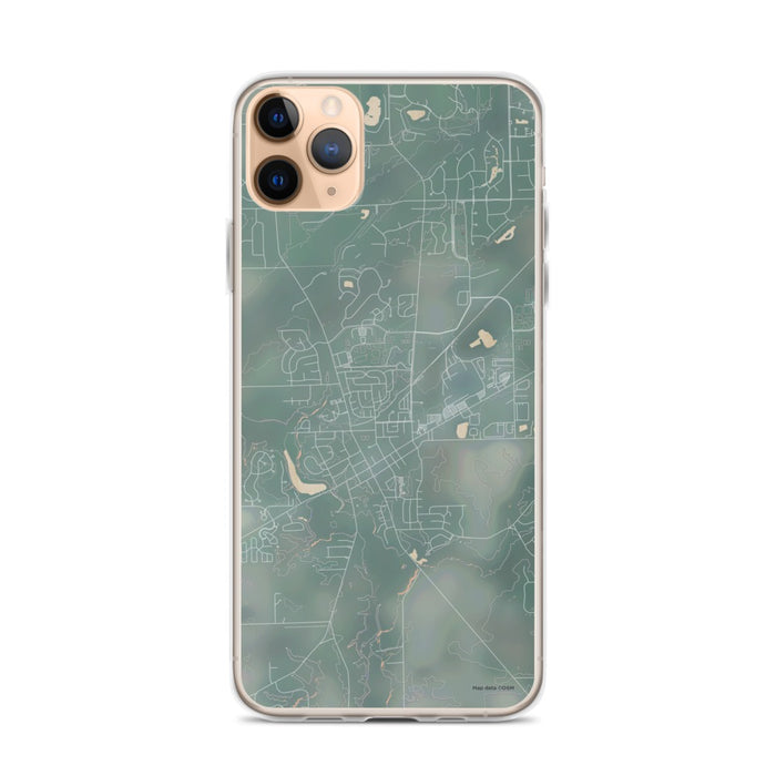 Custom iPhone 11 Pro Max Saline Michigan Map Phone Case in Afternoon