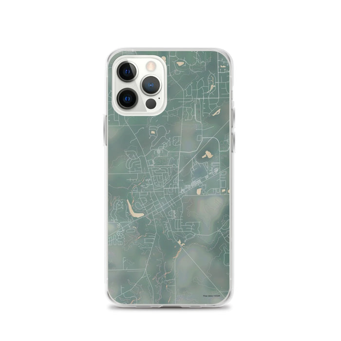 Custom iPhone 12 Pro Saline Michigan Map Phone Case in Afternoon