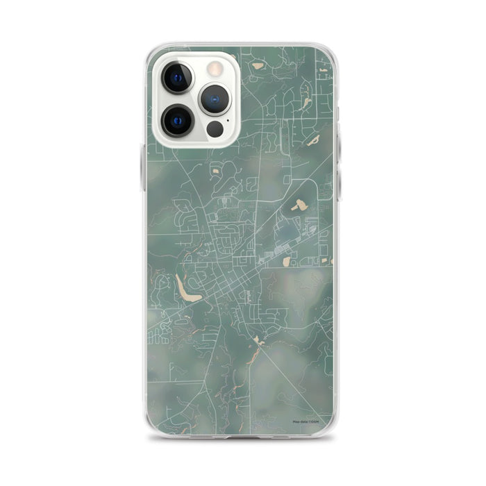 Custom iPhone 12 Pro Max Saline Michigan Map Phone Case in Afternoon