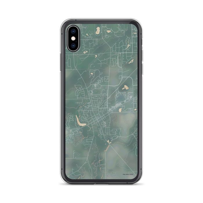 Custom iPhone XS Max Saline Michigan Map Phone Case in Afternoon