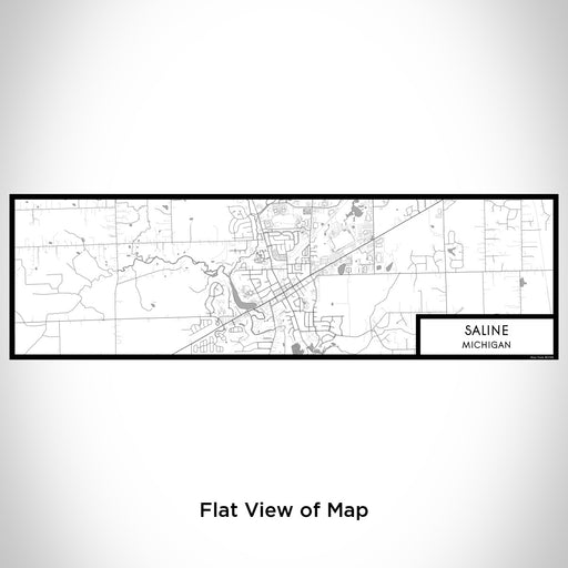 Flat View of Map Custom Saline Michigan Map Enamel Mug in Classic