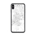 Custom iPhone XS Max Saline Michigan Map Phone Case in Classic