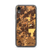Custom iPhone XR Saline Michigan Map Phone Case in Ember