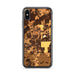 Custom iPhone X/XS Saline Michigan Map Phone Case in Ember