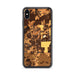 Custom iPhone XS Max Saline Michigan Map Phone Case in Ember