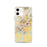 Custom iPhone 12 Saline Michigan Map Phone Case in Woodblock