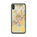 Custom iPhone XS Max Saline Michigan Map Phone Case in Woodblock
