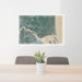 24x36 Salisbury Massachusetts Map Print Lanscape Orientation in Afternoon Style Behind 2 Chairs Table and Potted Plant