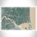 Salisbury Massachusetts Map Print Landscape Orientation in Afternoon Style With Shaded Background