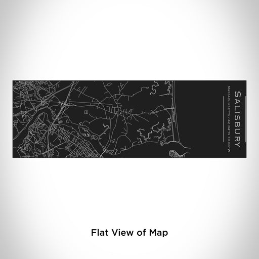 Rendered View of Salisbury Massachusetts Map Engraving on 10oz Stainless Steel Insulated Cup with Sliding Lid in Black