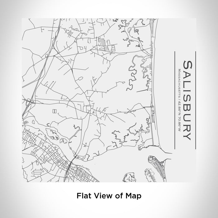 Rendered View of Salisbury Massachusetts Map Engraving on 17oz Stainless Steel Insulated Tumbler in White