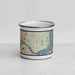 Front View Custom Salisbury Massachusetts Map Enamel Mug in Woodblock
