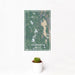 12x18 Salisbury Vermont Map Print Portrait Orientation in Afternoon Style With Small Cactus Plant in White Planter