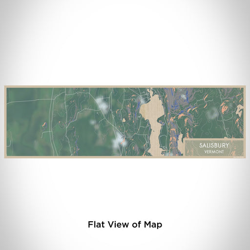 Flat View of Map Custom Salisbury Vermont Map Enamel Mug in Afternoon