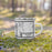 Right View Custom Salisbury Vermont Map Enamel Mug in Classic on Grass With Trees in Background