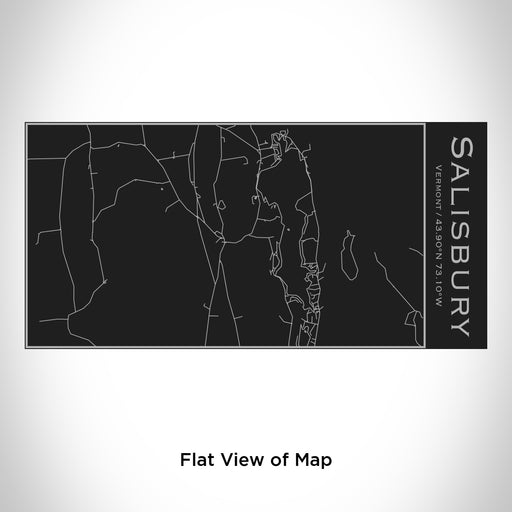 Rendered View of Salisbury Vermont Map Engraving on 17oz Stainless Steel Insulated Cola Bottle in Black