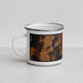 Left View Custom Salisbury Vermont Map Enamel Mug in Ember