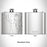 Rendered View of Salisbury Vermont Map Engraving on 6oz Stainless Steel Flask