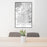 24x36 Salt Lake City Utah Map Print Portrait Orientation in Classic Style Behind 2 Chairs Table and Potted Plant