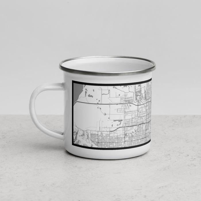 Left View Custom Salt Lake City Utah Map Enamel Mug in Classic